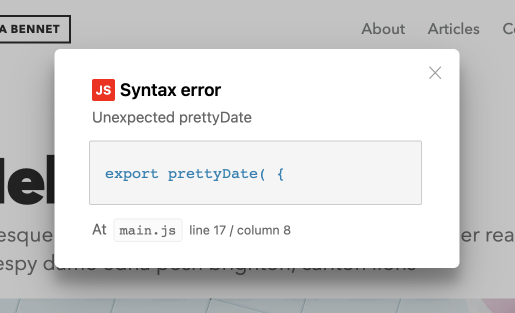 JS error